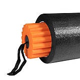 Масажний ролик PowerPlay PP_4022 3-в-1, гладкий, EVA-піна, сірий, 45×15 см -для йоги, фітнесу, реабілітації, фото 6