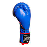 Боксерські рукавиці PowerPlay 3018 Сині 12 унцій (340г.) для спортсменів 60-80 кг., фото 2