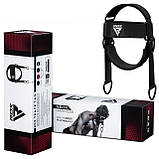 Упряж для шиї RDX H2, Чорна, універсальна – тренажер для зміцнення м’язів шиї, фото 6