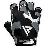 Рукавички для фітнесу RDX F6, чоловічі, XL (обхват 24-25 см), спандекс, Сірі - комфорт і захист для тренувань, фото 3
