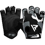 Рукавички для фітнесу RDX F6, чоловічі, XL (обхват 24-25 см), спандекс, Сірі - комфорт і захист для тренувань, фото 6