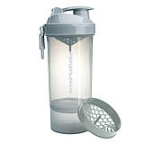 Шейкер спортивний SmartShake Original2GO One, 800 мл, із сіточкою та контейнером, сірий, BPA-free, фото 3