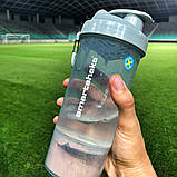 Шейкер спортивний SmartShake Original2GO One, 800 мл, із сіточкою та контейнером, сірий, BPA-free, фото 11