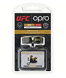 Капа для боксу OPRO Gold UFC - доросла (вік 11+)  Чорна, з високим рівнем захисту, фото 9