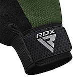 Рукавички для фітнесу RDX W1 Half Plus, чоловічі, S (обхват 15-17 см), бавовна/нейлон, Зелені - комфорт і захист для тренувань, фото 4