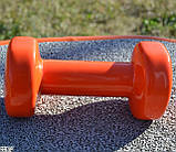 Гантель для фітнесу PowerPlay PP_4103, вінілова, кругла, 1 кг, Помаранчева (1 шт.), фото 5