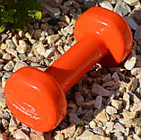 Гантель для фітнесу PowerPlay PP_4103, вінілова, кругла, 1 кг, Помаранчева (1 шт.), фото 7