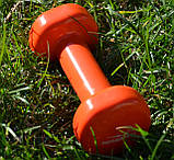 Гантель для фітнесу PowerPlay PP_4103, вінілова, кругла, 1 кг, Помаранчева (1 шт.), фото 9