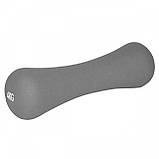 Гантелі для фітнесу PowerPlay PP_4126, неопренові, круглі, 2×4 кг, Сірі (набір 2 шт.), фото 4