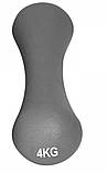 Гантелі для фітнесу PowerPlay PP_4126, неопренові, круглі, 2×4 кг, Сірі (набір 2 шт.), фото 5