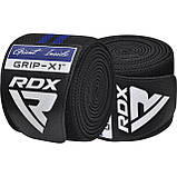 Бинти на коліно RDX KR11, Сині (пара) – для присідань, пауерліфтингу та силових тренувань, фото 7