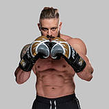 Боксерські рукавиці RDX F7 Чорні 10 унцій (283г.) для спортсменів від 8 років до 60 кг + капа, фото 10