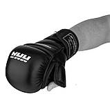 Рукавички для MMA PowerPlay 3026 Чорні - Розмір S (Обхват руки 16-18 см), фото 7