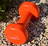 Гантель для фітнесу PowerPlay PP_4125, вінілова, кругла, 4 кг, Помаранчева (1 шт.), фото 8