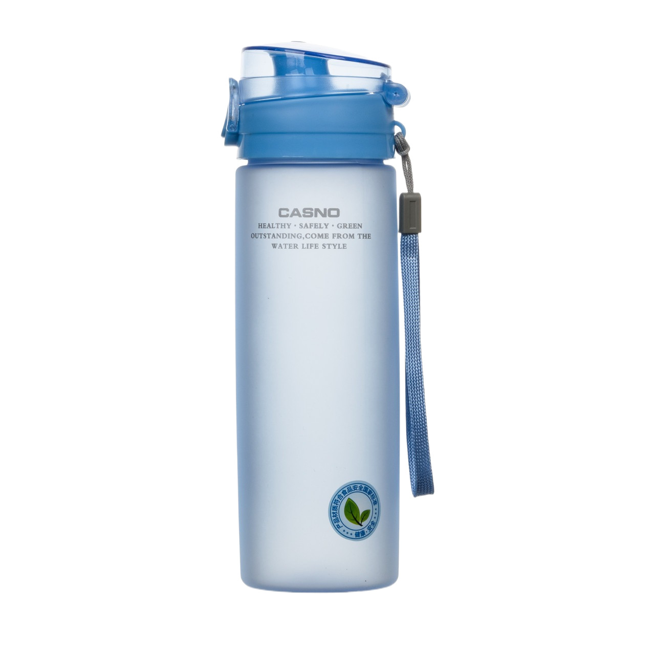 Спортивна пляшка для води CASNO KXN-1157, 650 мл, блакитний колір, BPA-free, герметична, з пластика, фото 1