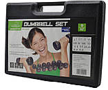 Гантелі для фітнесу PowerPlay PP_4121, вінілові, круглі, 9 кг, Чорні (набір 3 пари.), фото 6