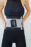 Пояс для схуднення та корекції фігури PowerPlay PP-4305, Сірий, розмір S/M (талія не більше 85 см), на липучці, фото 5