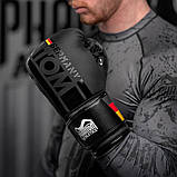 Боксерські рукавиці Phantom Germany Чорні 10 унцій (283г) для спортсменів від 8 років до 60кг + капа, фото 6