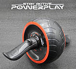 Колесо для преса PowerPlay PP_4326 зі зворотним механізмом, Ø18 см, чорне, + килимок для колін, фото 6