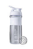 Шейкер спортивний BlenderBottle SportMixer, 820 мл, тритан, з вінчиком, білий, BPA-free, герметичний, фото 3