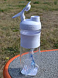 Шейкер спортивний BlenderBottle SportMixer, 820 мл, тритан, з вінчиком, білий, BPA-free, герметичний, фото 8