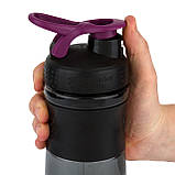 Шейкер спортивний BlenderBottle SportMixer, 590 мл, тритан, з вінчиком, чорний, BPA-free, герметичний, фото 3