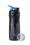 Шейкер спортивний BlenderBottle SportMixer, 820 мл, тритан, з вінчиком, чорний, BPA-free, герметичний, фото 4