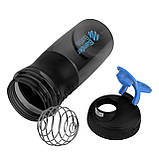 Шейкер спортивний BlenderBottle SportMixer, 820 мл, тритан, з вінчиком, чорний, BPA-free, герметичний, фото 8