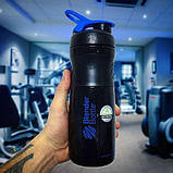 Шейкер спортивний BlenderBottle SportMixer, 820 мл, тритан, з вінчиком, чорний, BPA-free, герметичний, фото 10