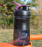 Шейкер спортивний BlenderBottle SportMixer, 590 мл, тритан, з вінчиком, чорний, BPA-free, герметичний, фото 5