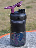 Шейкер спортивний BlenderBottle SportMixer, 590 мл, тритан, з вінчиком, чорний, BPA-free, герметичний, фото 7