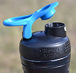 Шейкер спортивний BlenderBottle SportMixer, 590 мл, тритан, з вінчиком, чорний, BPA-free, герметичний, фото 4