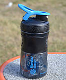 Шейкер спортивний BlenderBottle SportMixer, 590 мл, тритан, з вінчиком, чорний, BPA-free, герметичний, фото 6