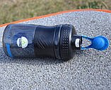 Шейкер спортивний BlenderBottle SportMixer, 590 мл, тритан, з вінчиком, чорний, BPA-free, герметичний, фото 9