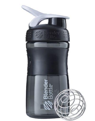 Шейкер спортивний BlenderBottle SportMixer, 590 мл, тритан, з вінчиком, чорний, BPA-free, герметичний