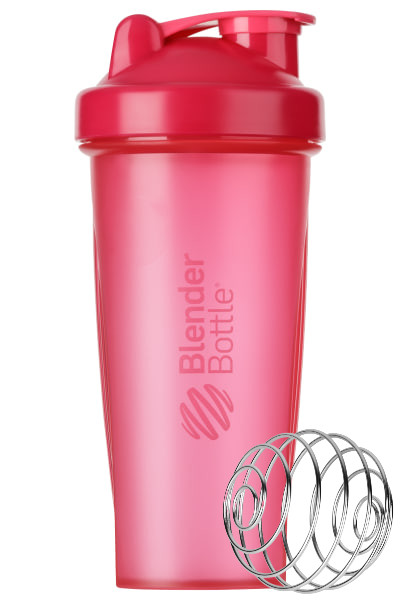 Шейкер спортивний BlenderBottle Classic, 820 мл, пластик (PC5), з вінчиком, рожевий, BPA-free, герметичний