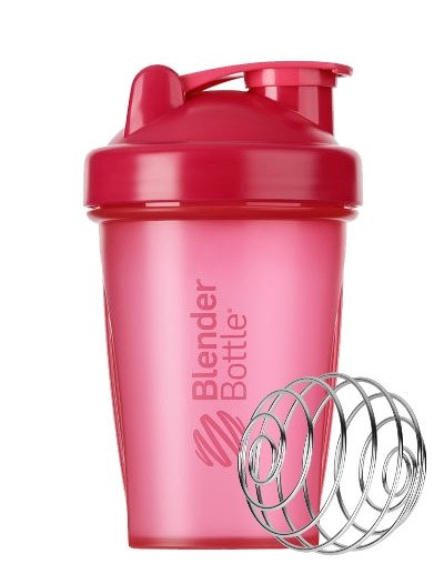 Шейкер спортивний BlenderBottle Classic, 590 мл, пластик (PC5), з вінчиком, рожевий, BPA-free, герметичний