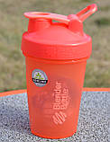 Шейкер спортивний BlenderBottle Classic Loop, 590 мл, пластик (PC5), з вінчиком, кораловий, BPA-free, фото 5