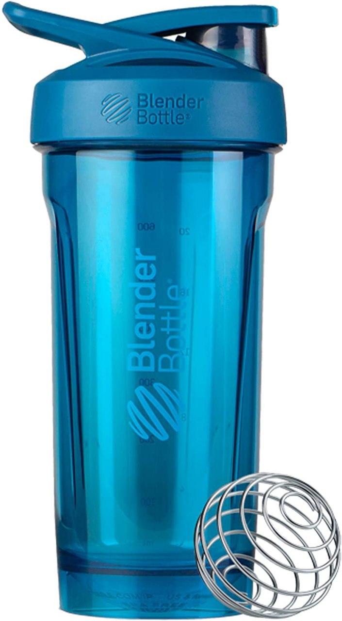 Шейкер спортивний BlenderBottle Strada, 820 мл, тритан, з вінчиком, синій, BPA-free, герметичний