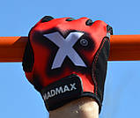 Рукавички для фітнесу MadMax MXG-101 X, чоловічі, M (обхват 19-20 см), екошкіра, Червоні - комфорт і захист для тренувань, фото 10