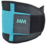 Пояс для схуднення та корекції фігури MadMax MFA-277, Синій, розмір M (талія 70–80 см), на липучці, фото 6