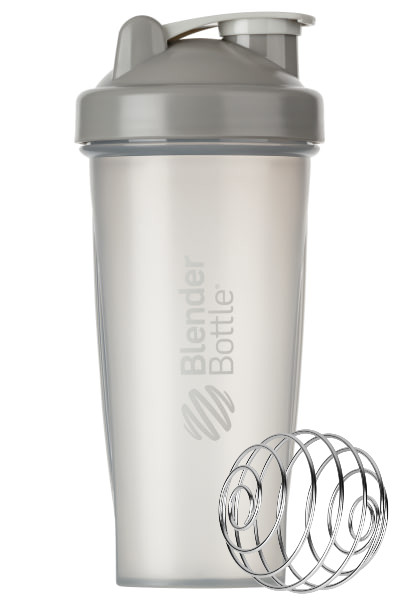 Шейкер спортивний BlenderBottle Classic, 820 мл, пластик (PC5), з вінчиком, сірий, BPA-free, герметичний