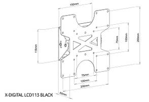 Кронштейн настінний X-Digital LCD113 Black, фото 4