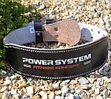 Пояс для важкої атлетики Power System PS-3100, шкіряний, чорний, розмір XXL (талія 95-122 см), фото 6