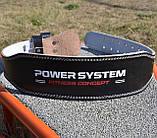 Пояс для важкої атлетики Power System PS-3100, шкіряний, чорний, розмір XXL (талія 95-122 см), фото 9