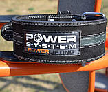 Пояс для пауерліфтингу Power System PS-3800, шкіряний, сірий, розмір L (талія 75-98 см), фото 7