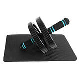 Колесо для преса U-Powex UP_1000 - посилене, до 150 кг, Ø18.5 см, чорне, подвійне колесо, фото 6