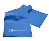 Стрічка-еспандер U-POWEX, латексна, Синя, опір 6,8 кг – для тренувань і спорту, фото 4