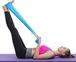 Стрічка-еспандер U-POWEX, латексна, Синя, опір 6,8 кг – для тренувань і спорту, фото 8