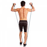 Трубчастий еспандер для фітнесу з ручками U-POWEX, Латекс, Червоний, опір 13,5кг., фото 9